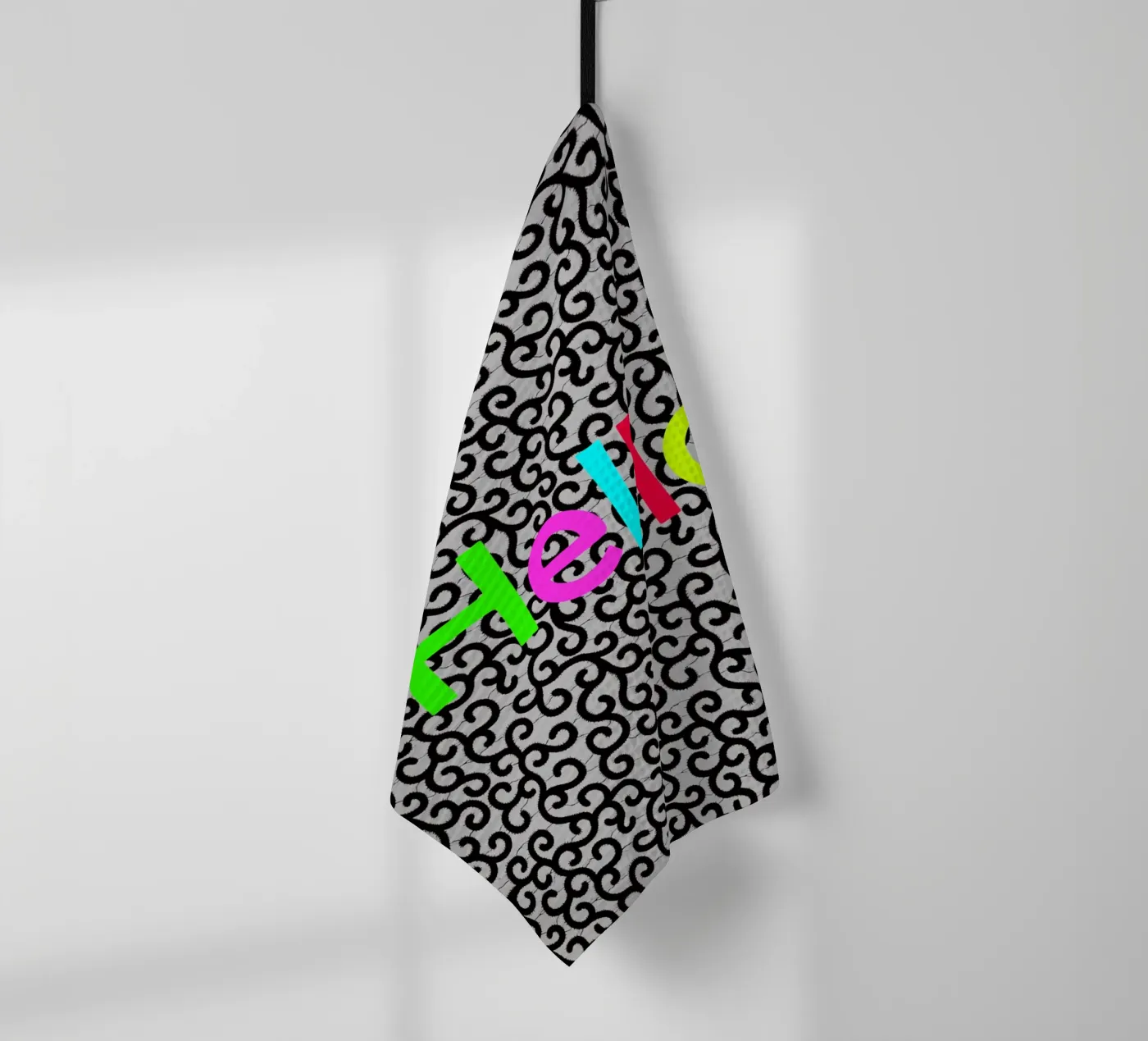 Hello tea towel by Mathudace Créas