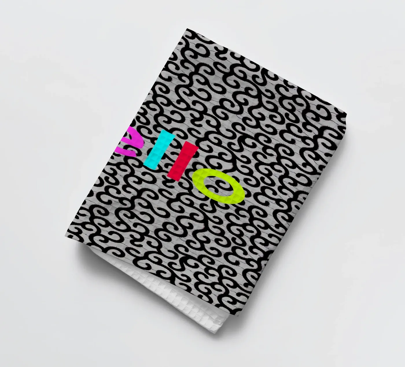 Hello tea towel by Mathudace Créas