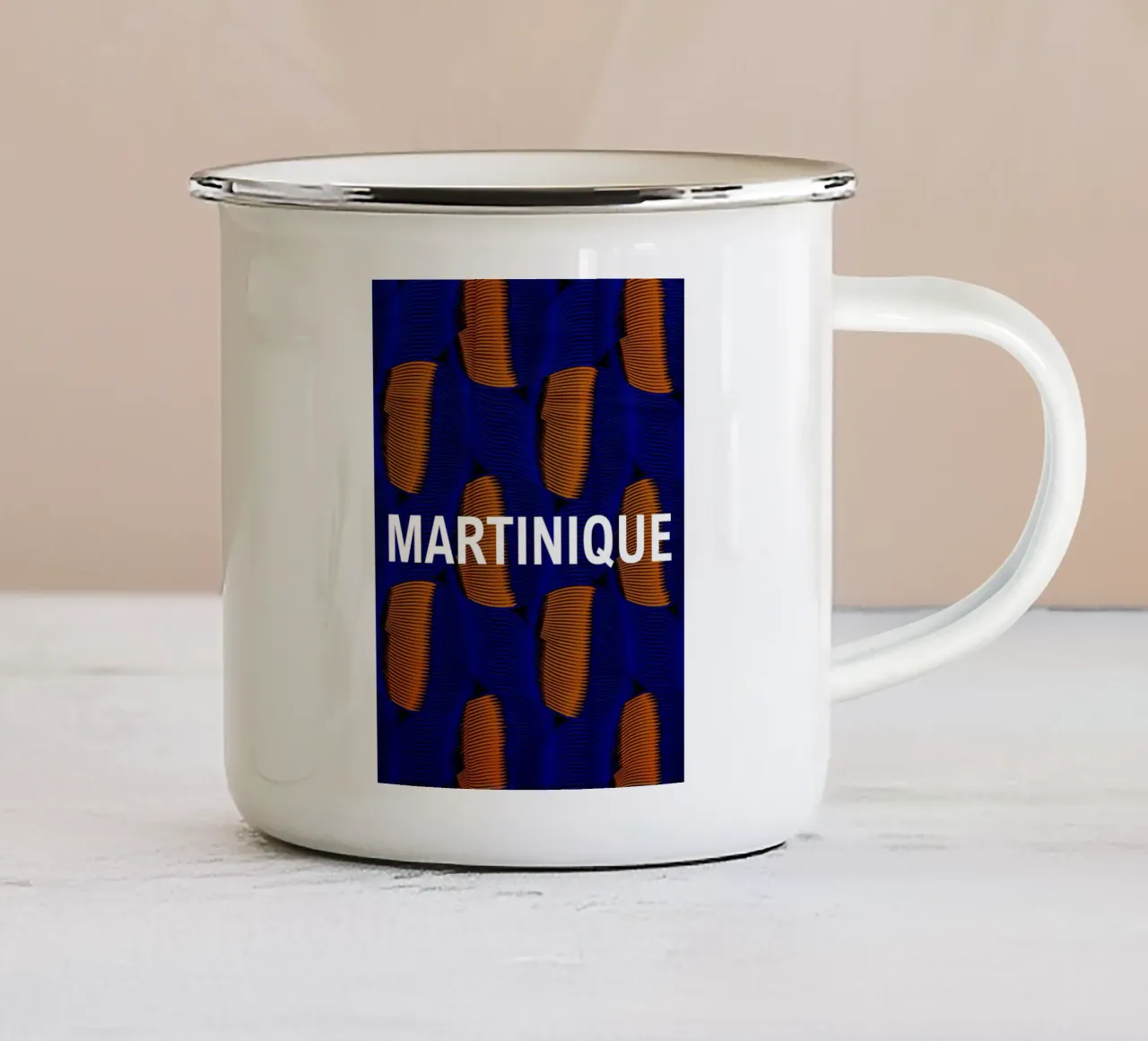 Martinique tazza in smalto da Mathudace Créas