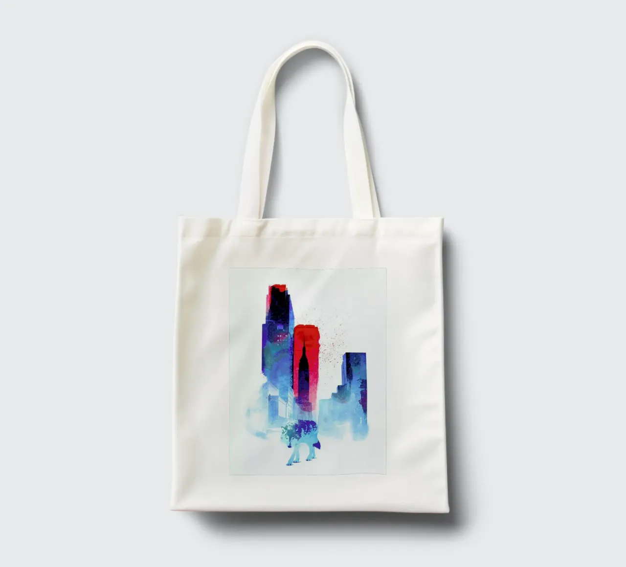 The wolf of the city tote bag by Róbert Farkas