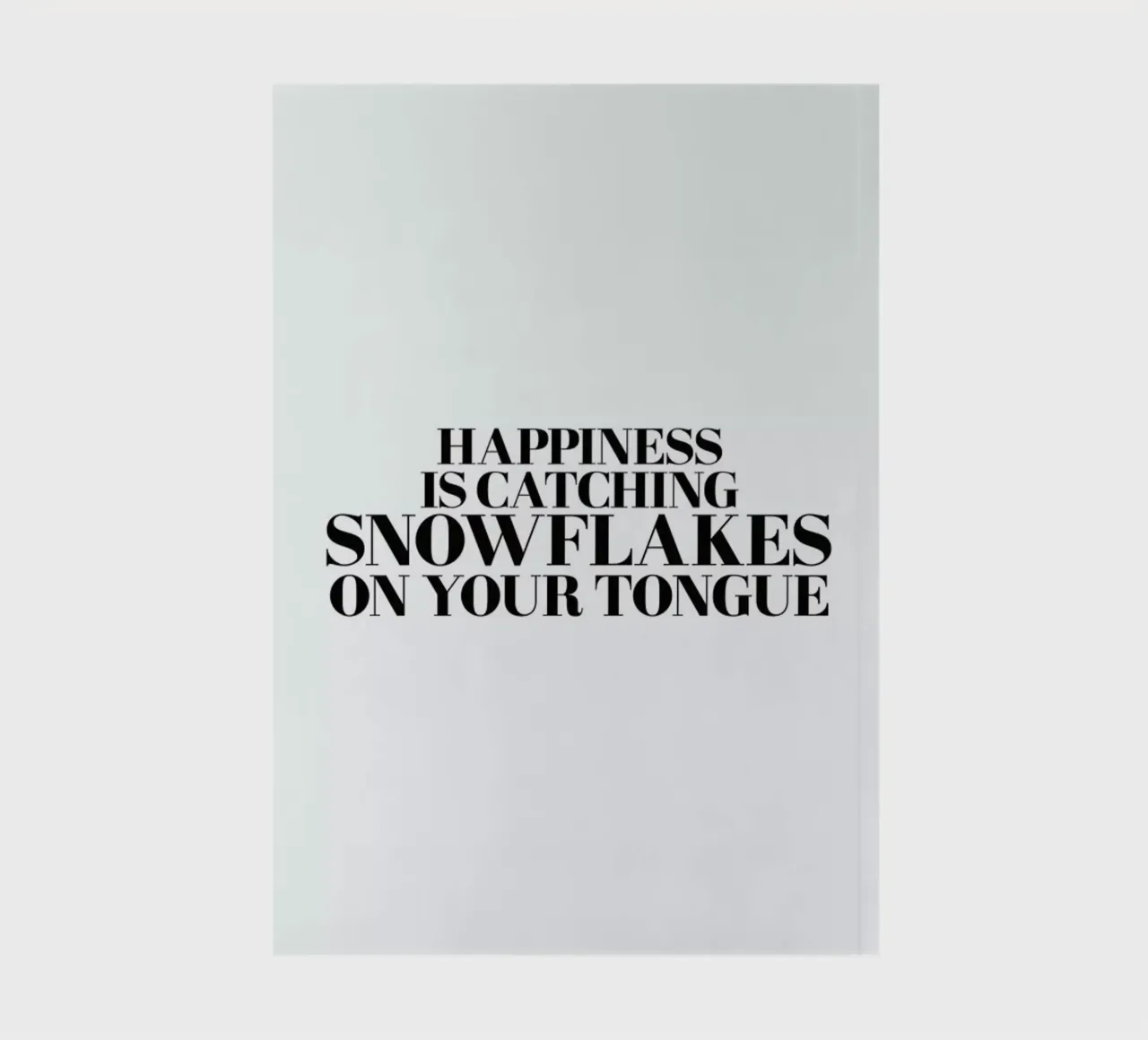 Snowflakes On Your Tongue notebook by Studio One