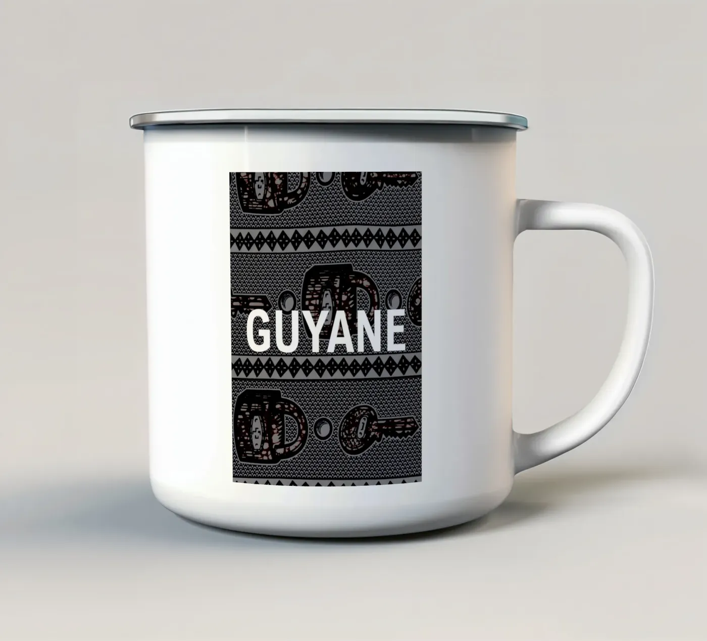 Guyane enamel mug by Mathudace Créas