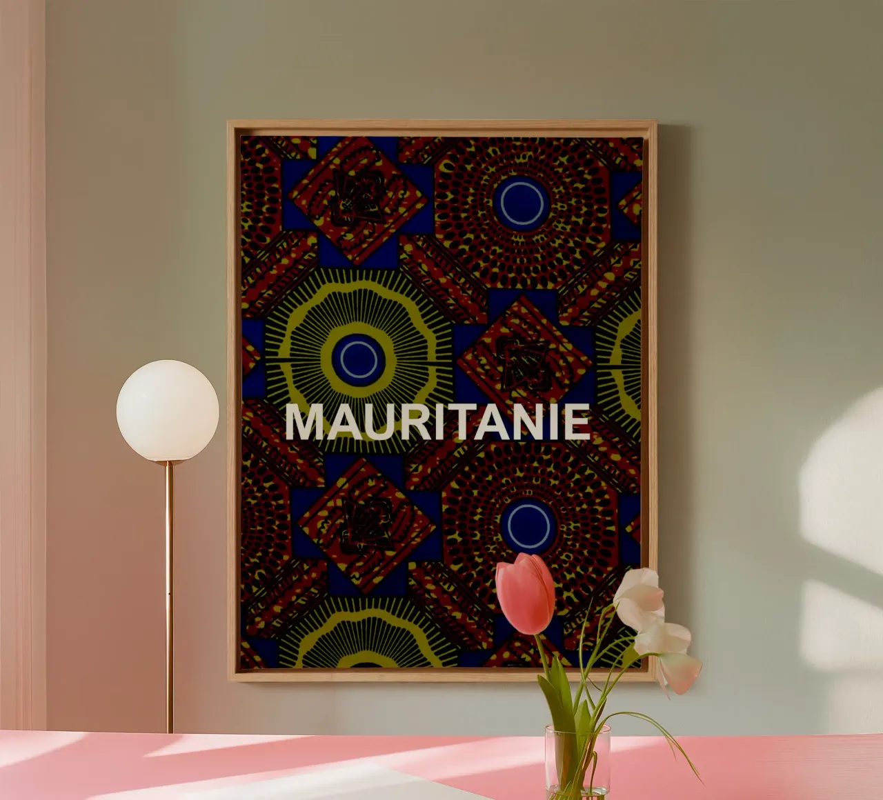 Mauritanie canvas met Baklijst van Mathudace Créas
