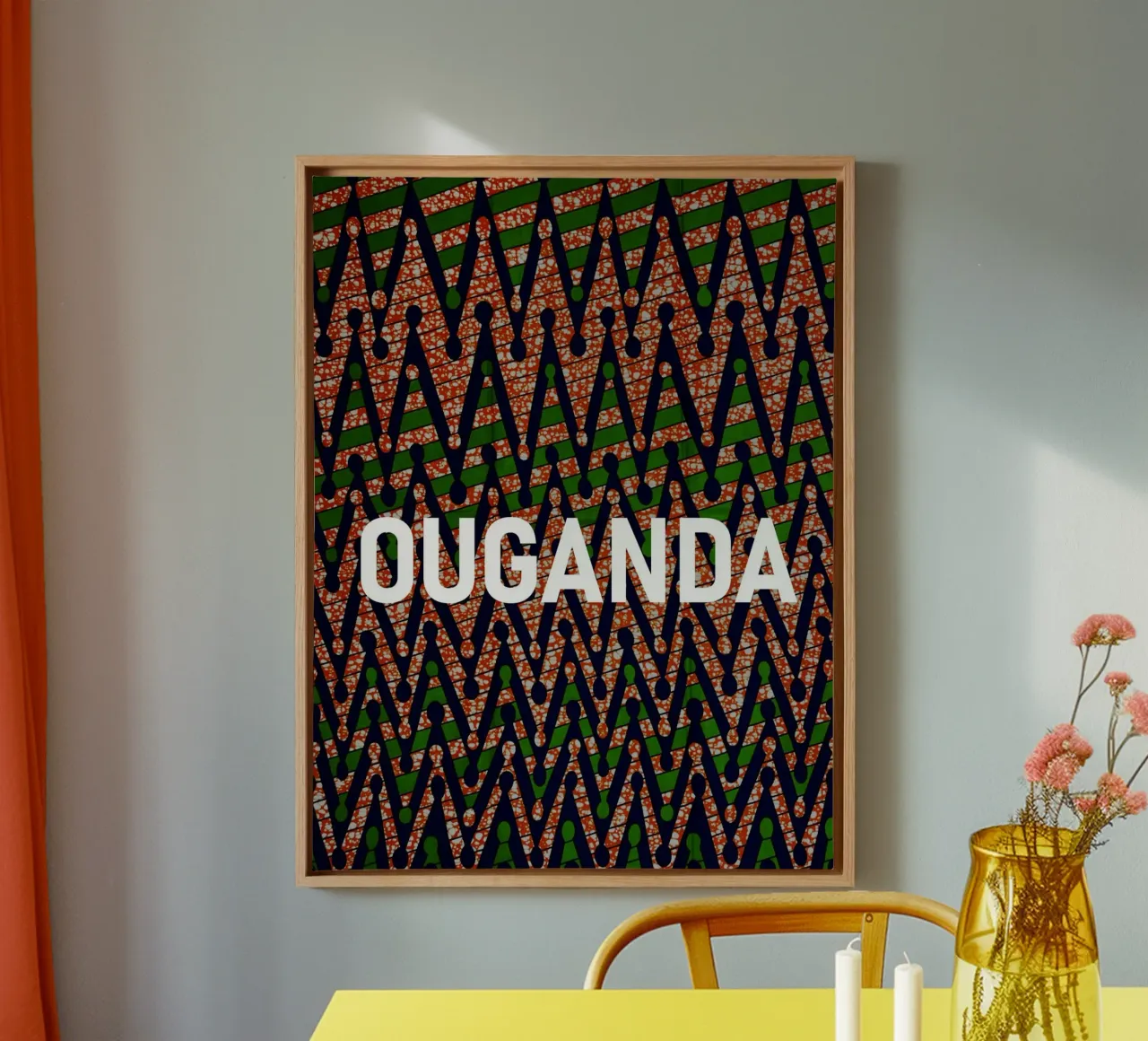 Ouganda canvas met Baklijst van Mathudace Créas