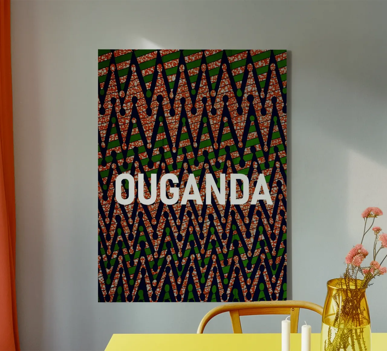 Ouganda canvas met Baklijst van Mathudace Créas