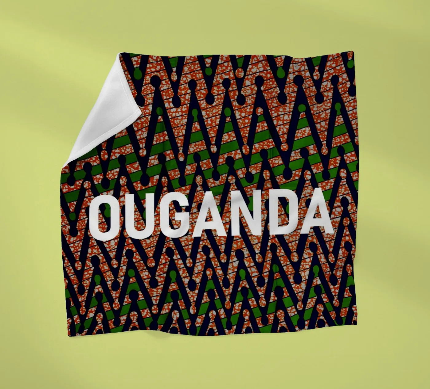 Ouganda fleece blanket by Mathudace Créas