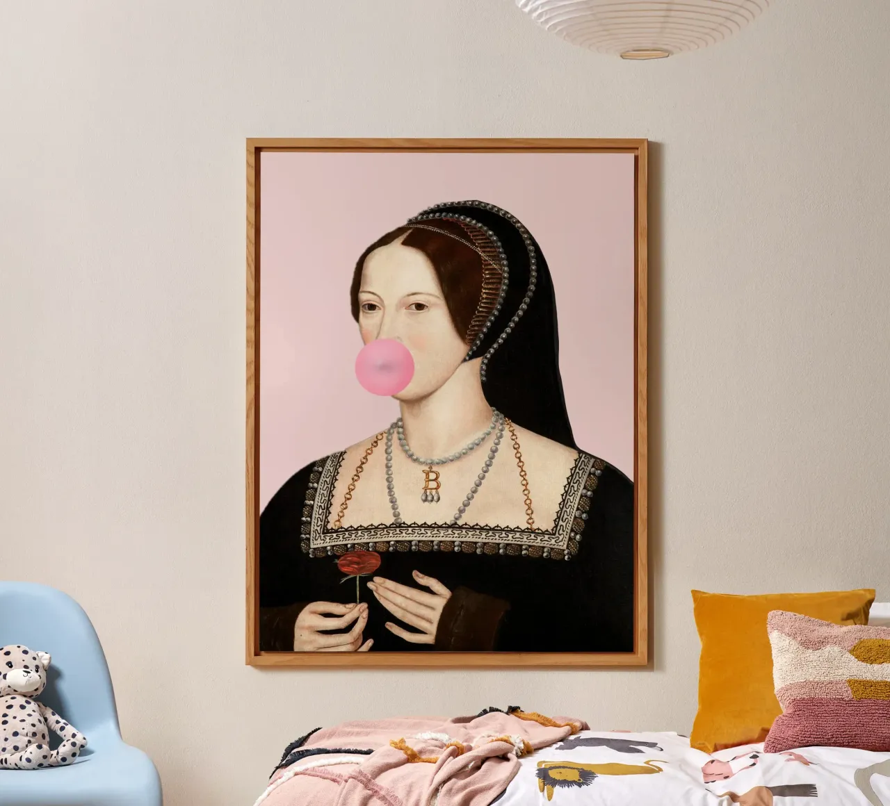 Anne Boleyn Bubble-Gum Pink pannello forex da GraceDigitalArtCo