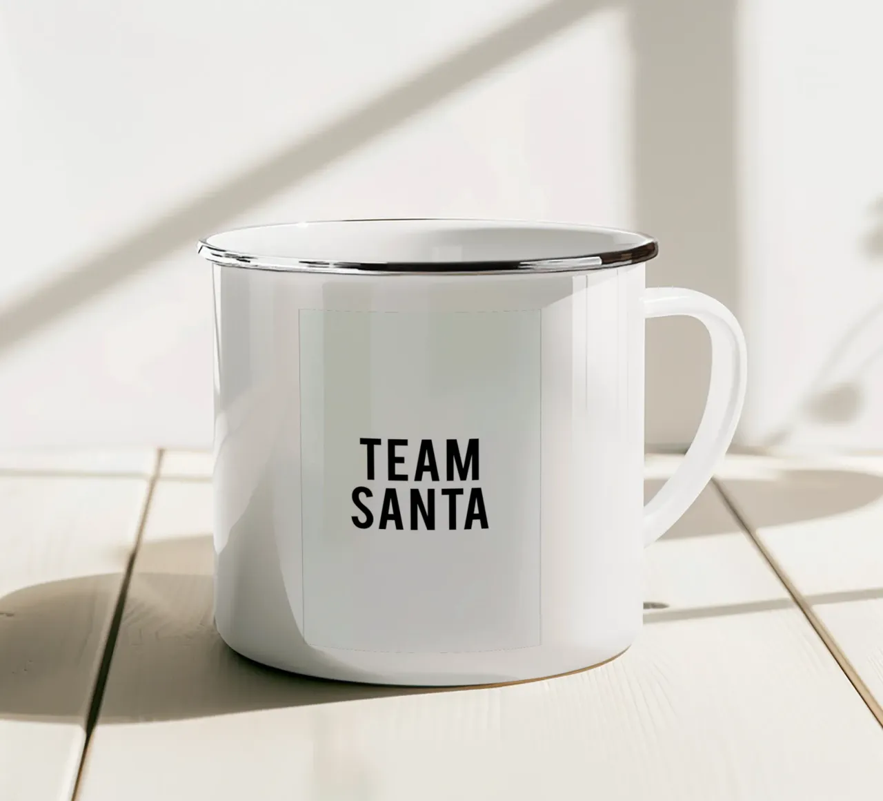 Team Santa tazza in smalto da Studio One