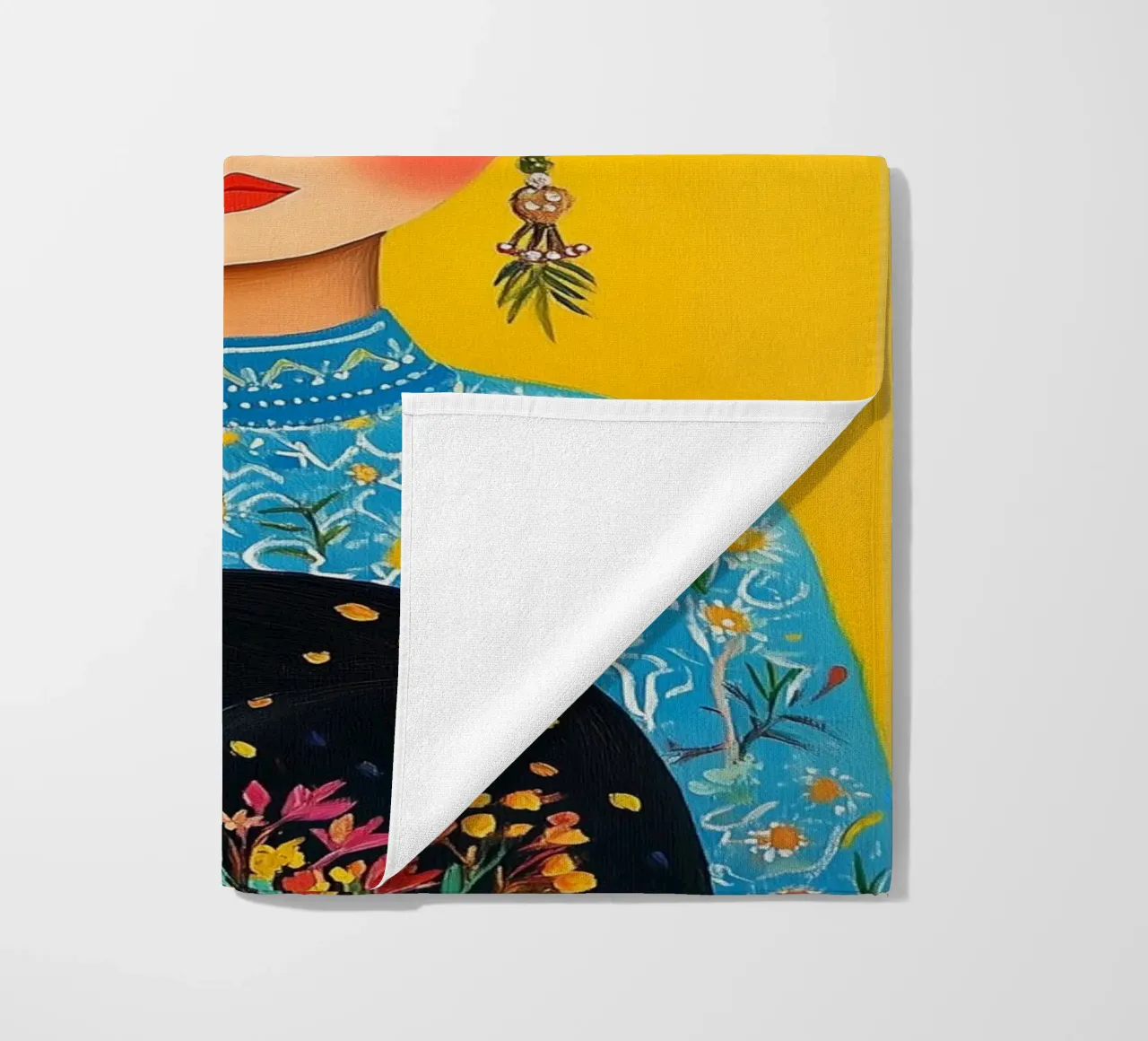 Frida's botanische elegantie strandhanddoek van Carinaprint