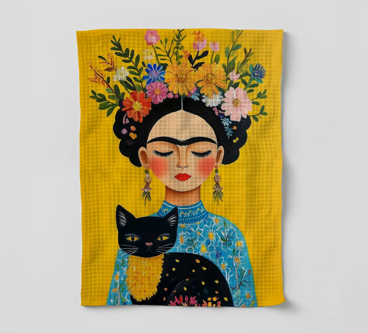 Frida's Botanische Eleganz Geschirrtuch von Carinaprint