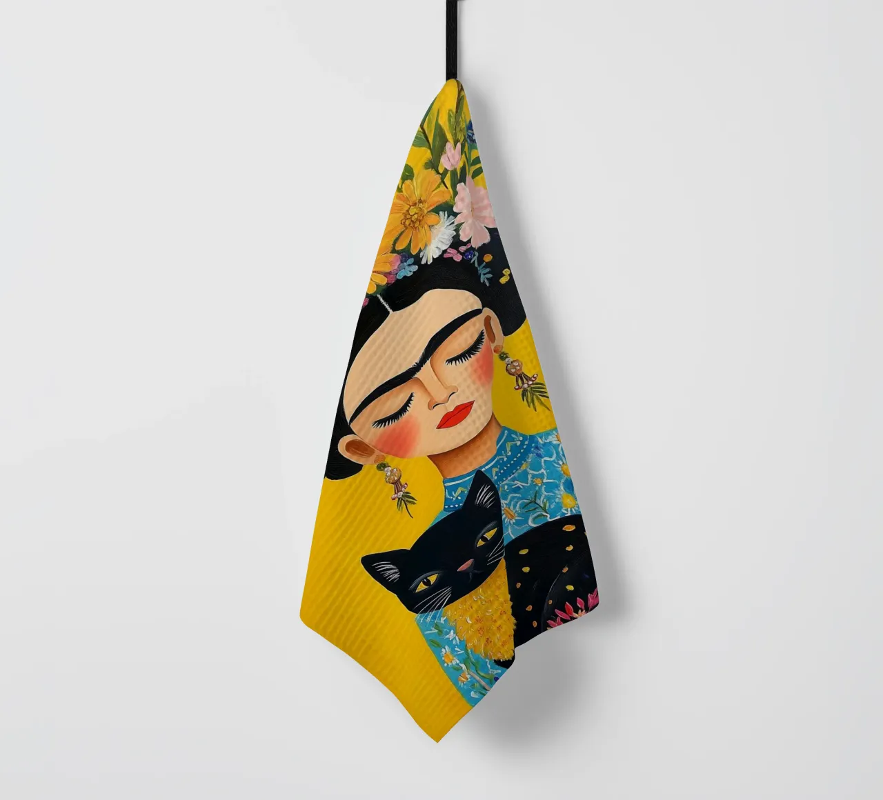 Frida's Botanische Eleganz Geschirrtuch von Carinaprint