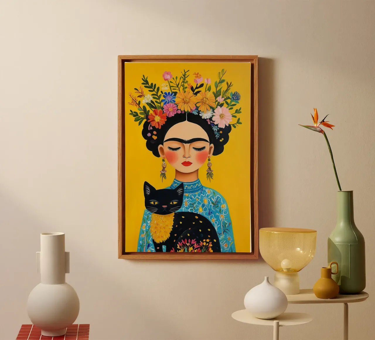 Frida's botanical elegance canvas by Carinaprint