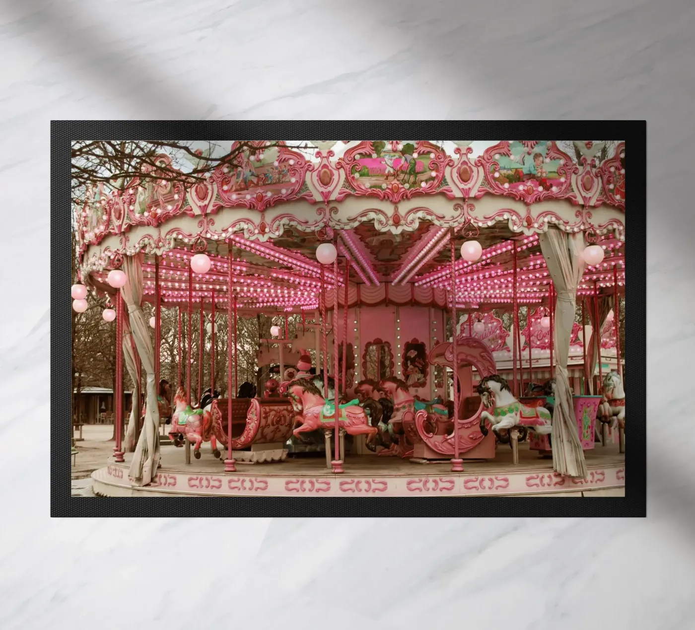 Pink Paris Carousel zerbino da GraceDigitalArtCo