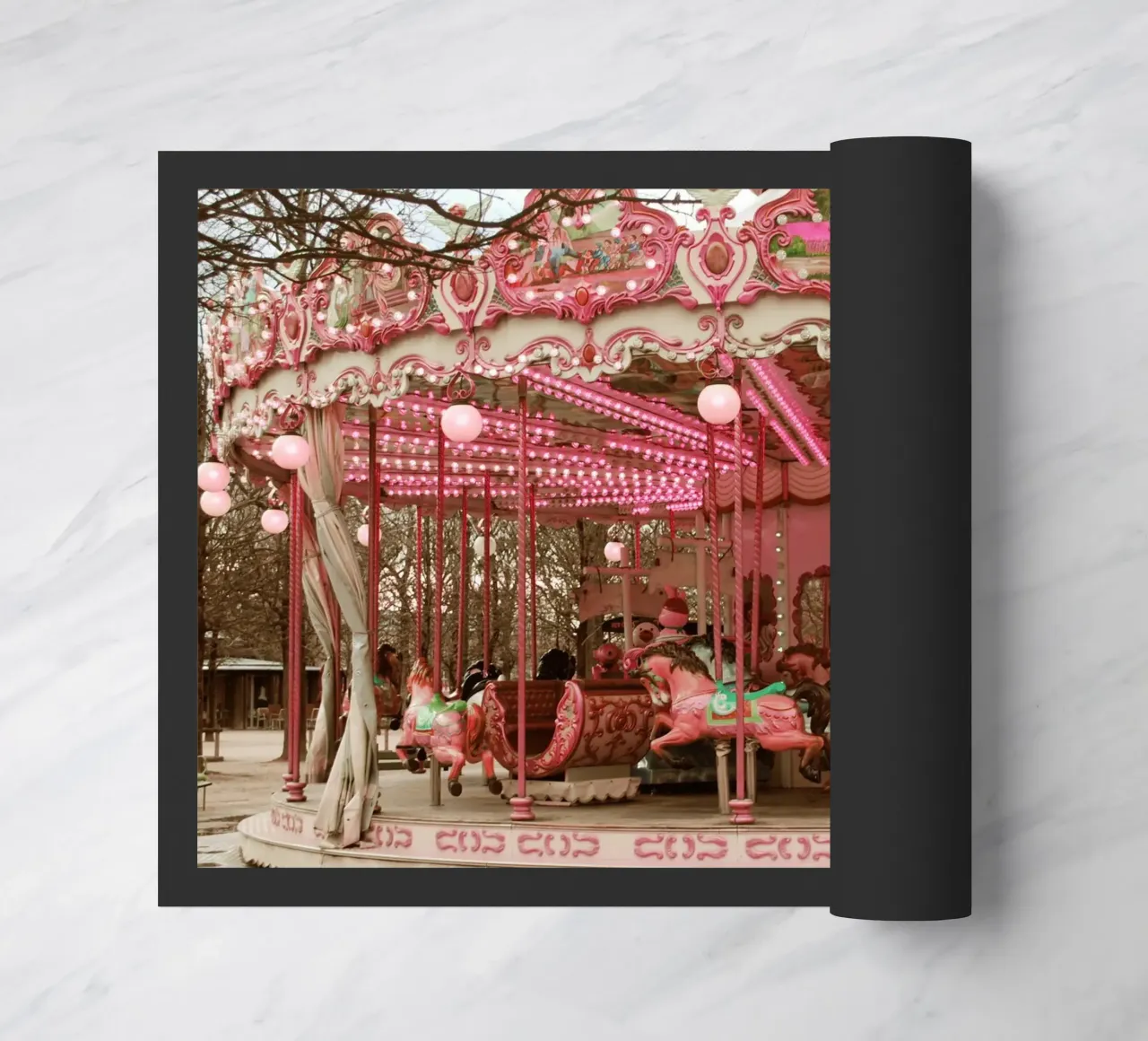 Pink Paris Carousel zerbino da GraceDigitalArtCo