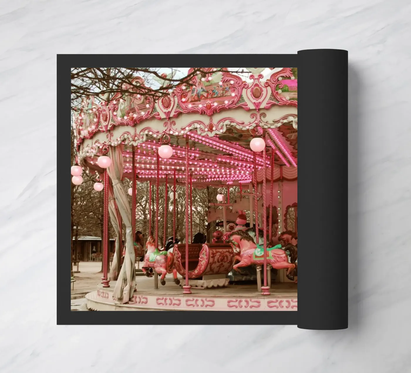 Pink Paris Carousel zerbino da GraceDigitalArtCo