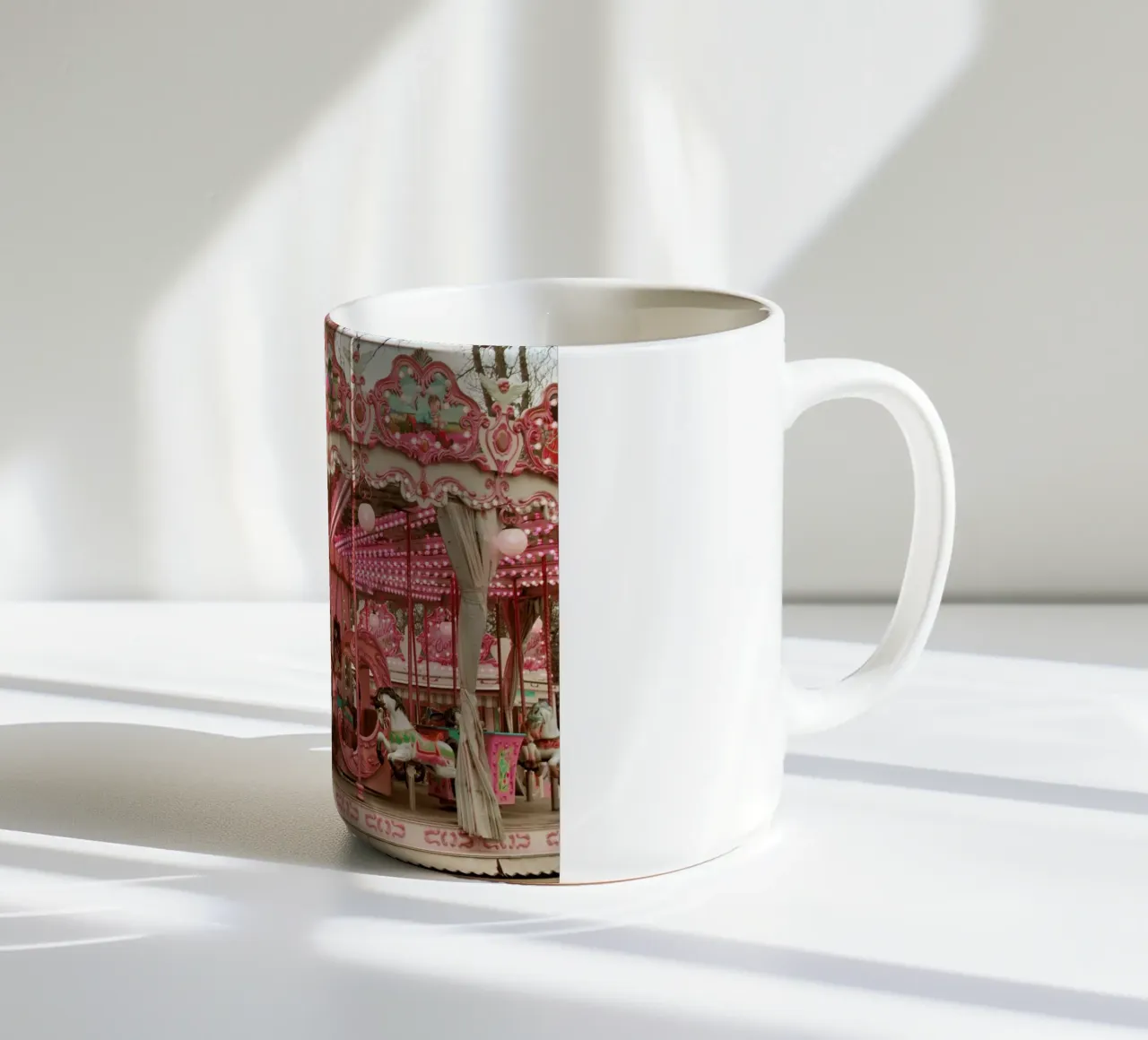 Pink Paris Carousel tazza in ceramica da GraceDigitalArtCo