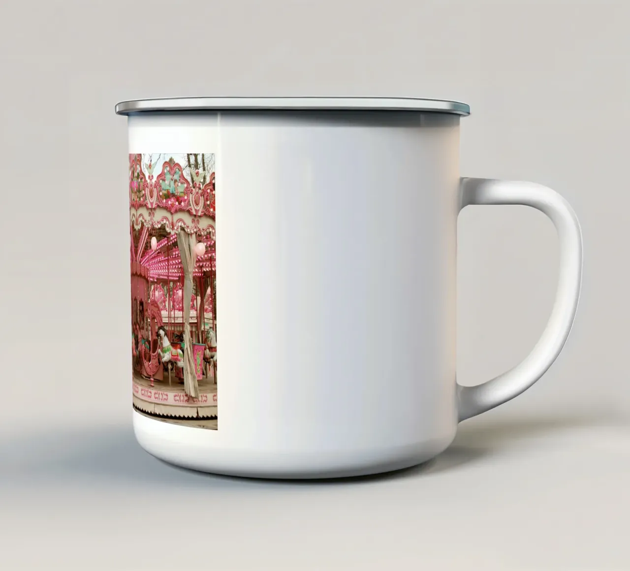 Pink Paris Carousel tazza in smalto da GraceDigitalArtCo