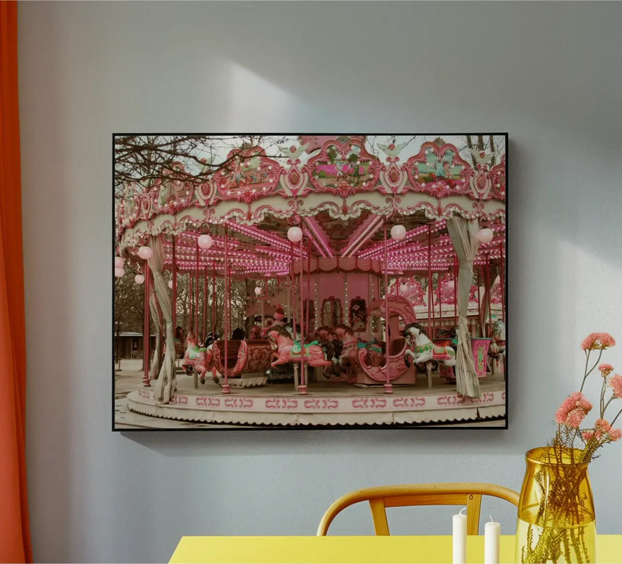 Pink Paris Carousel plexiglass da GraceDigitalArtCo