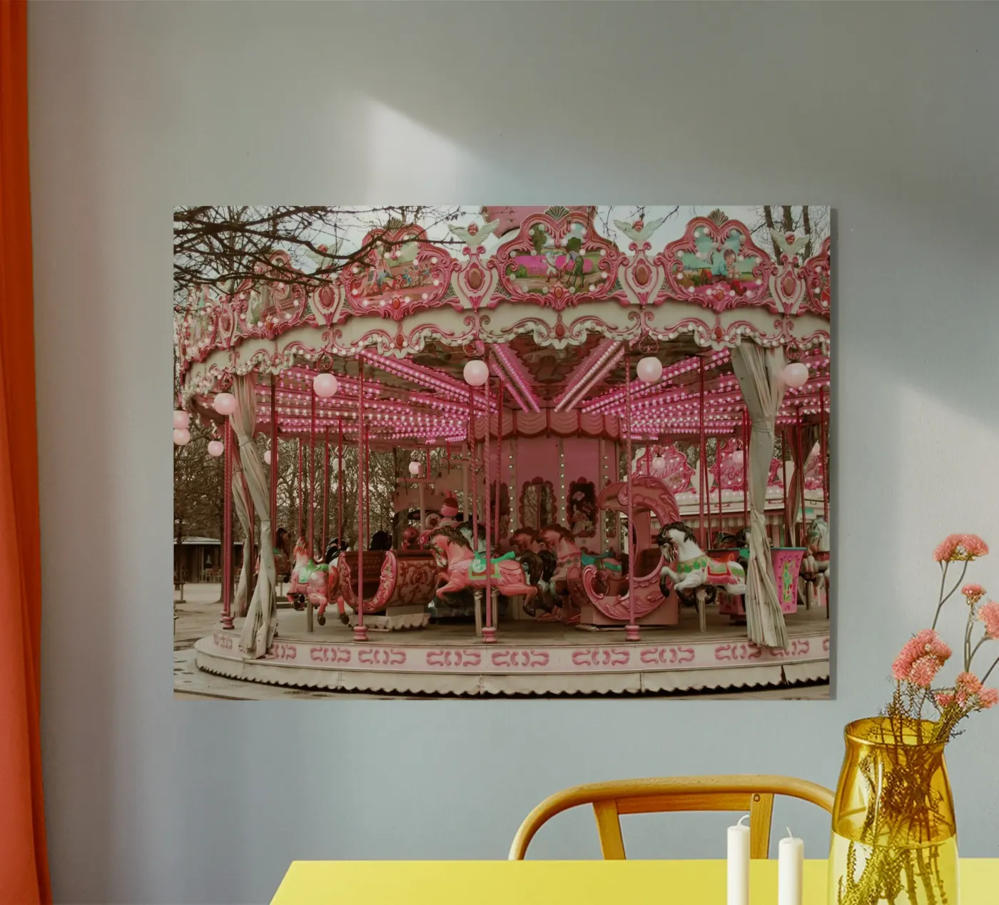 Pink Paris Carousel plexiglass da GraceDigitalArtCo