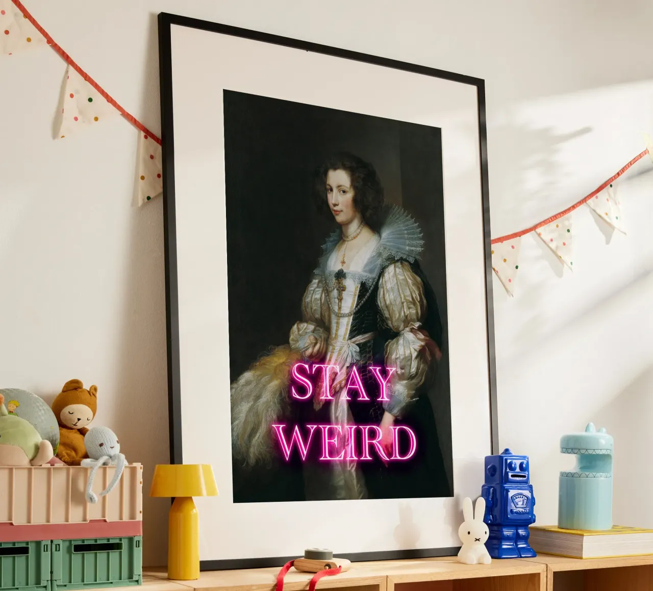 Stay Weird Neon Woman Altered Art hahnemühle by GraceDigitalArtCo