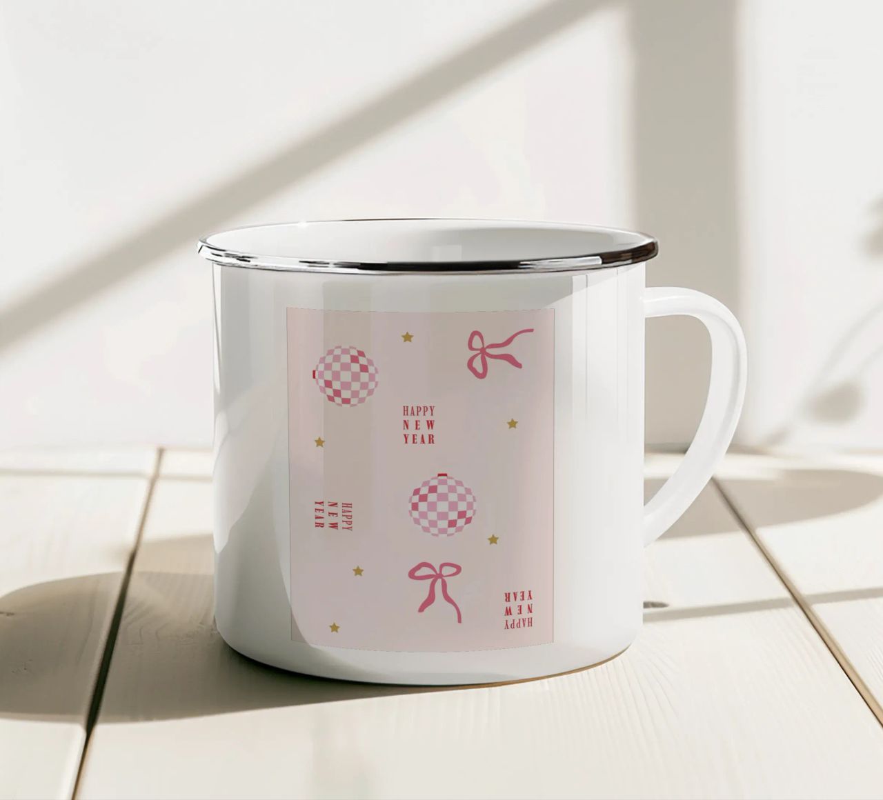 New Year Pattern tazza in smalto da janamossmann