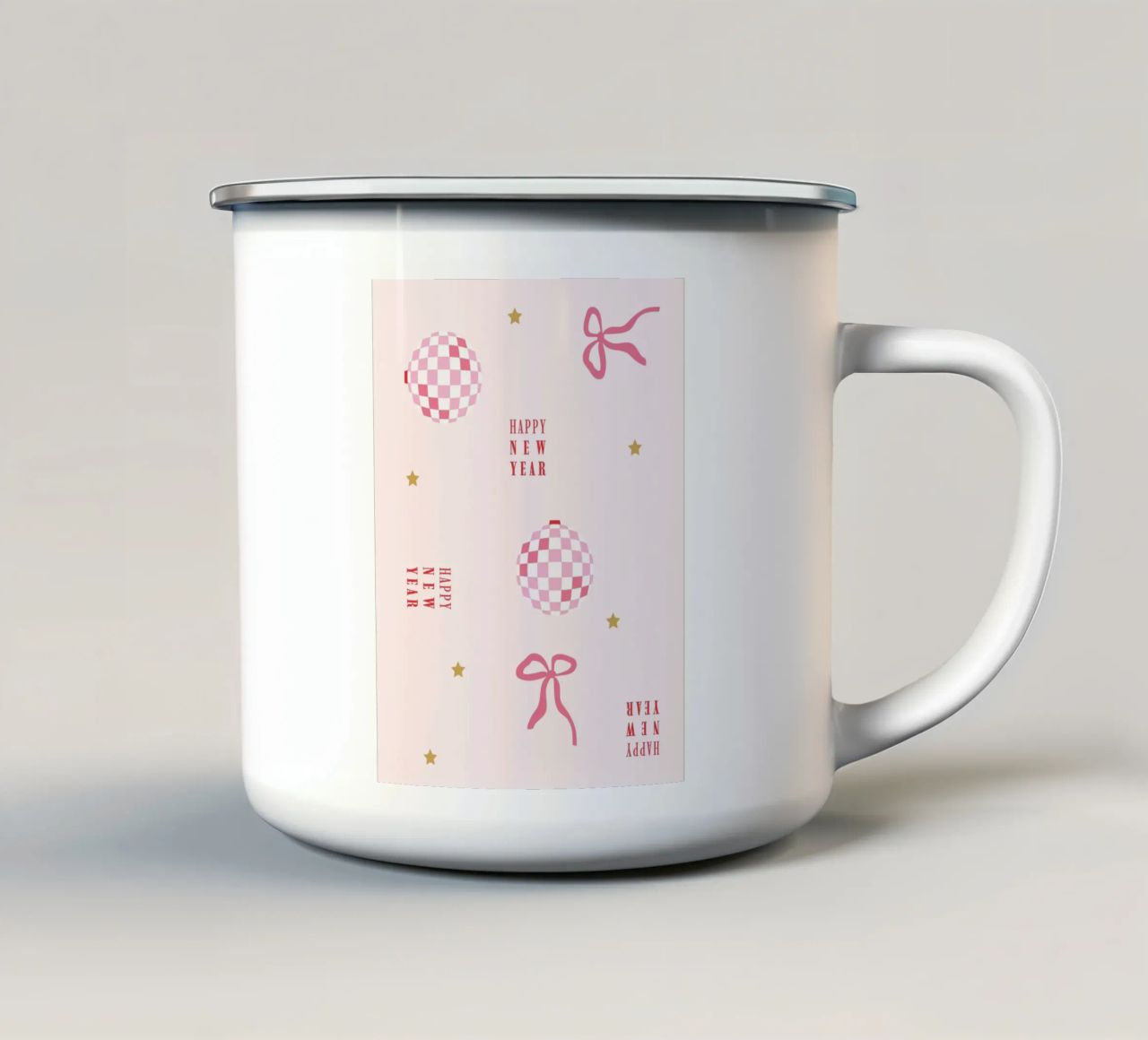New Year Pattern tazza in smalto da janamossmann