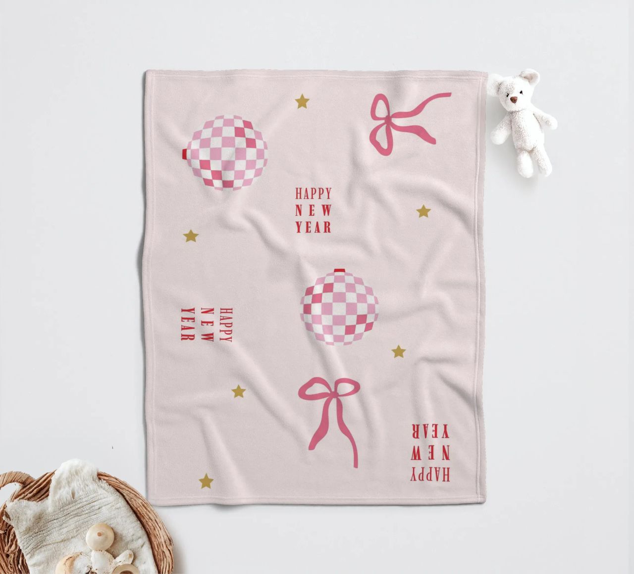 New Year Pattern coperta in pile da janamossmann