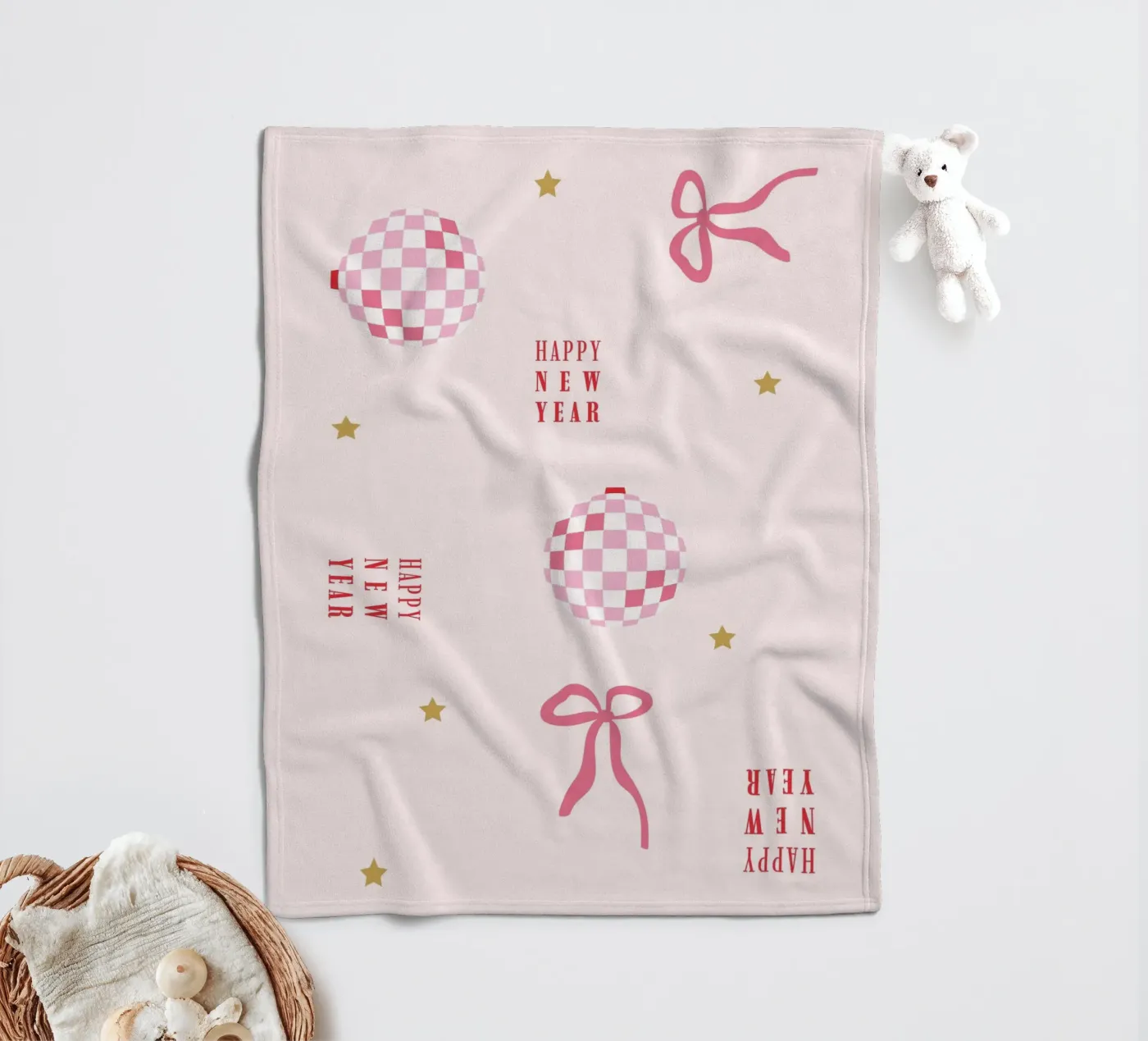 New Year Pattern coperta in pile da janamossmann