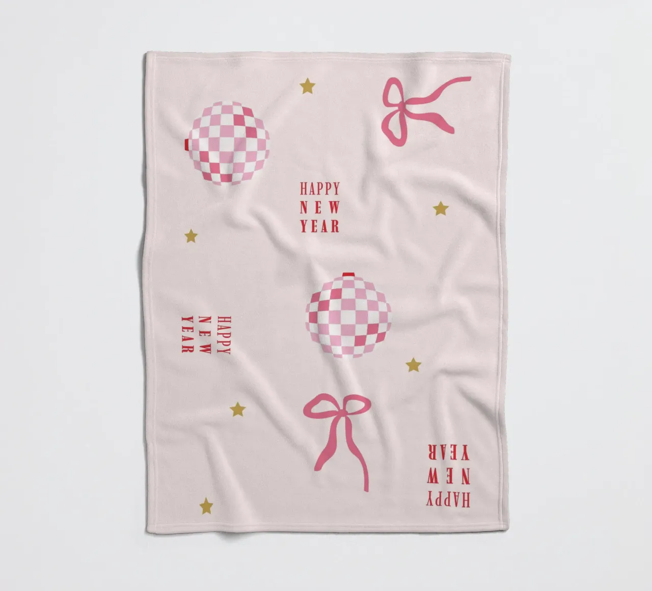 New Year Pattern fleece blanket by janamossmann