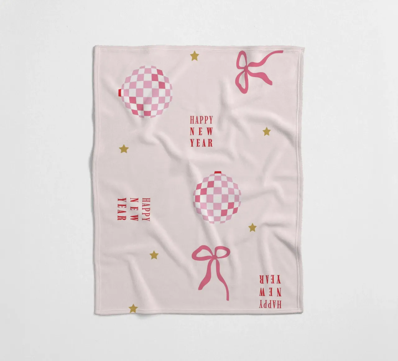 New Year Pattern fleece blanket by janamossmann