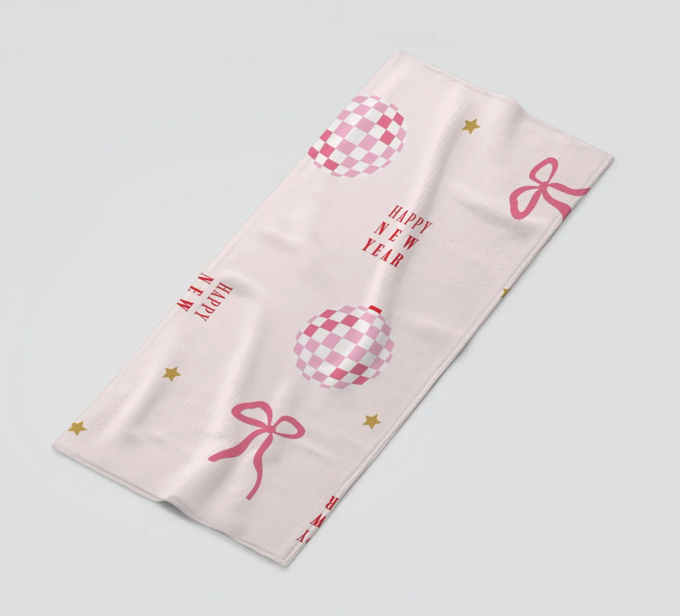 New Year Pattern beach towel by janamossmann