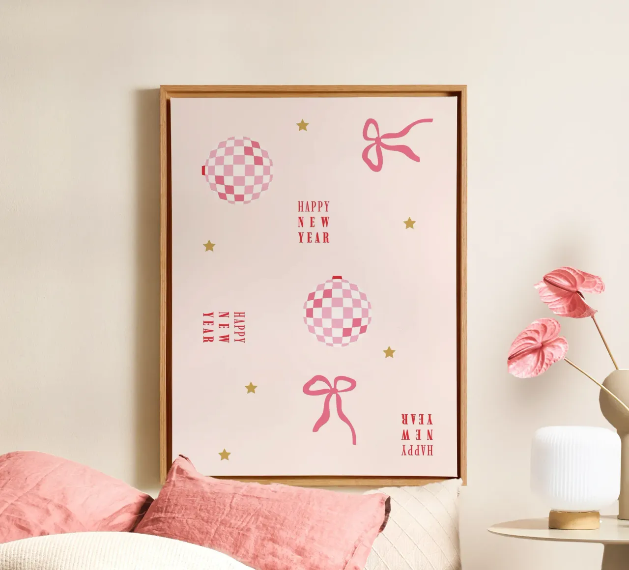 New Year Pattern canvas van janamossmann