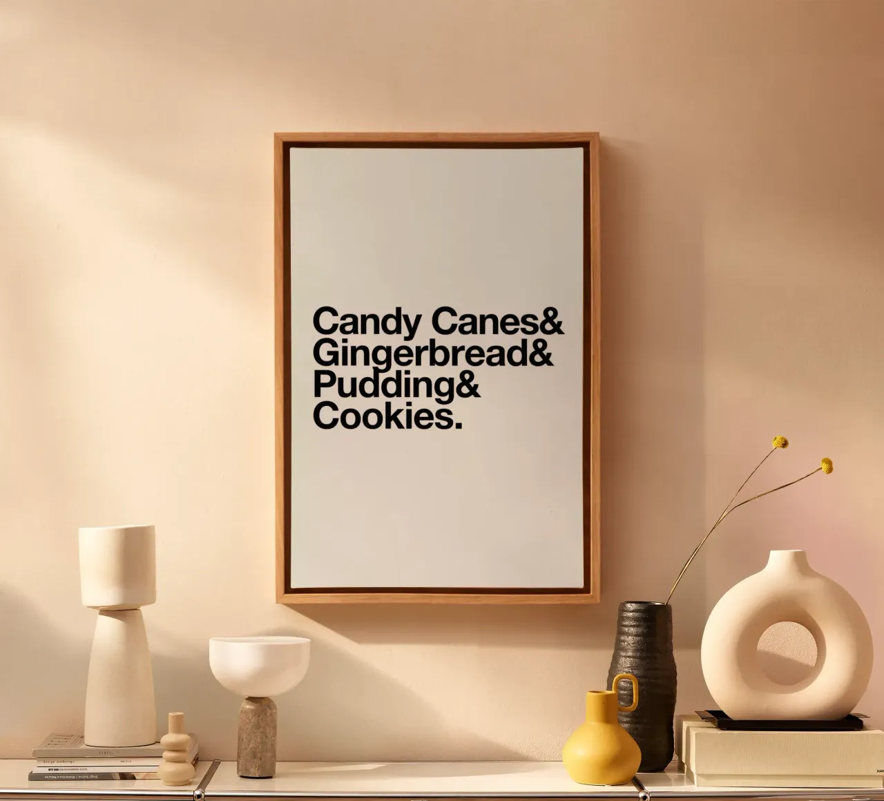 Candy Canes & Cookies tela con Cornice a cassetta da Studio One