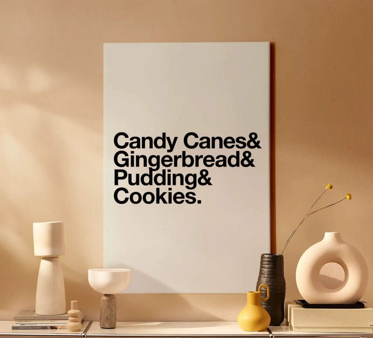 Candy Canes & Cookies tela con Cornice a cassetta da Studio One