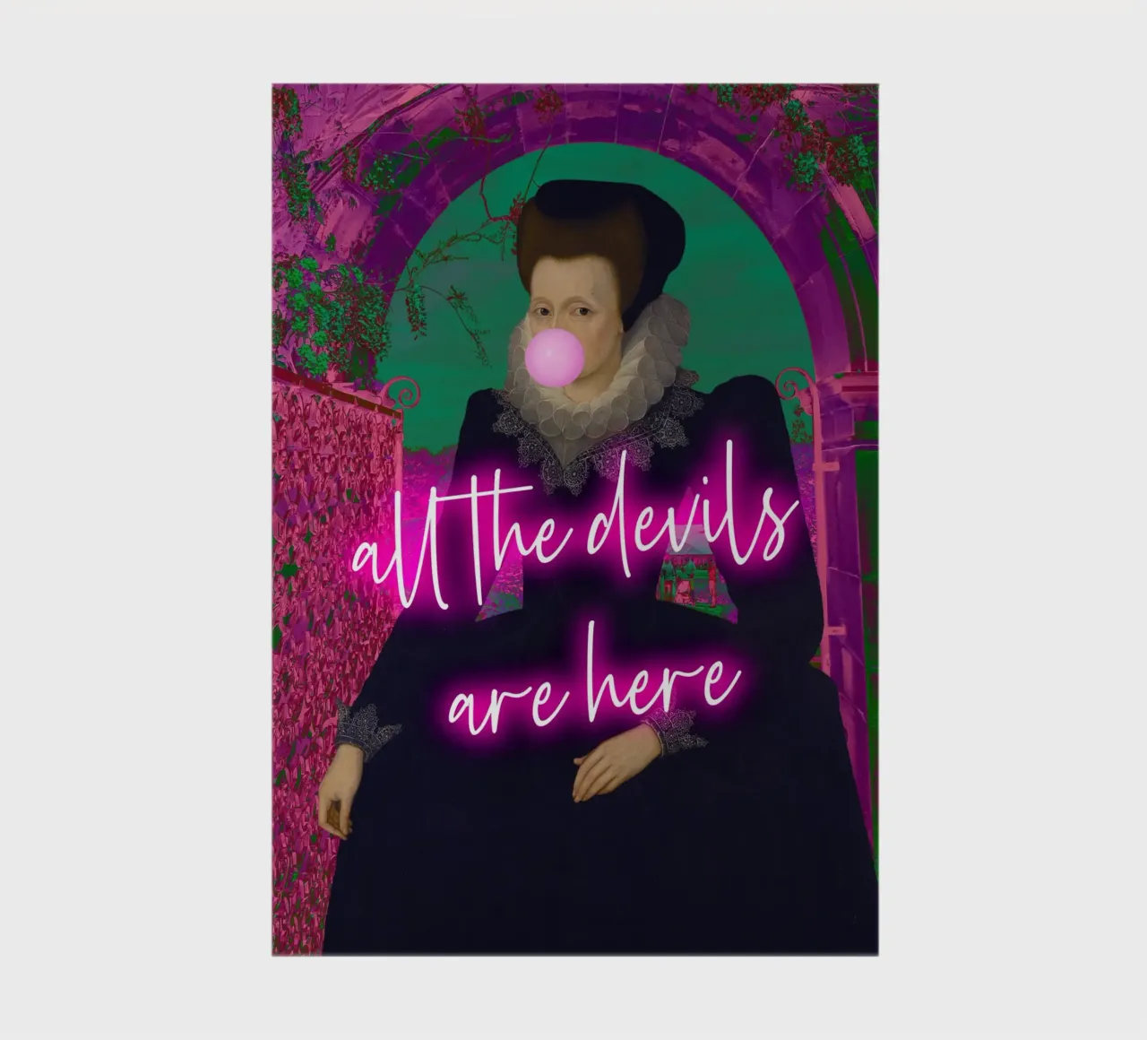 Neon All The Devils Are Here notebook by GraceDigitalArtCo
