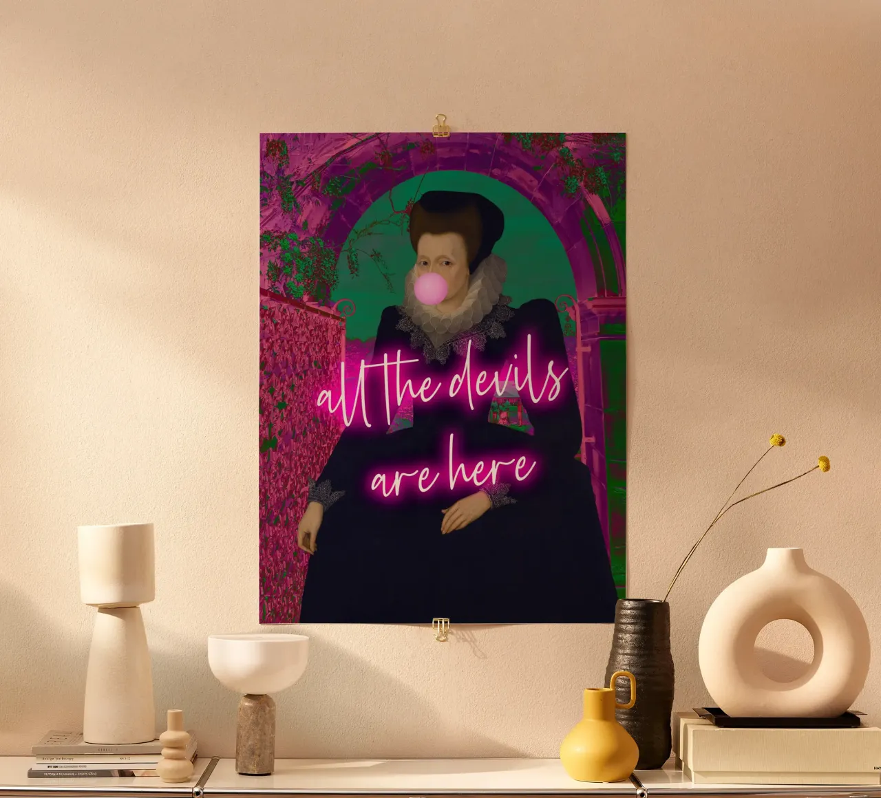 Neon All The Devils Are Here carta hahnemühle da GraceDigitalArtCo