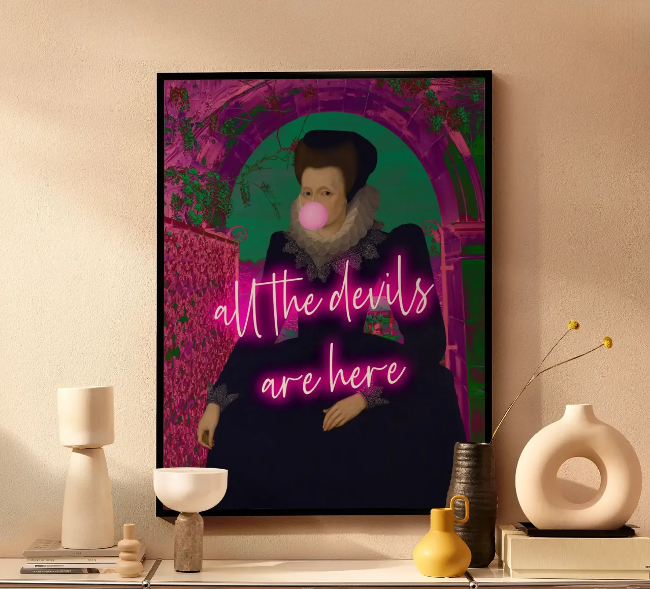 Neon All The Devils Are Here carta hahnemühle da GraceDigitalArtCo