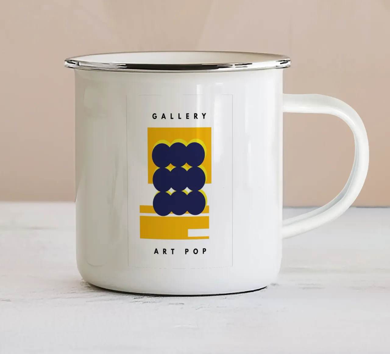 Art Pop tazza in smalto da Mathudace Créas