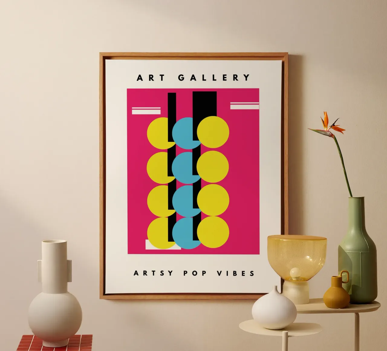 Artsy Pop Vibes tela con Cornice a cassetta da Mathudace Créas