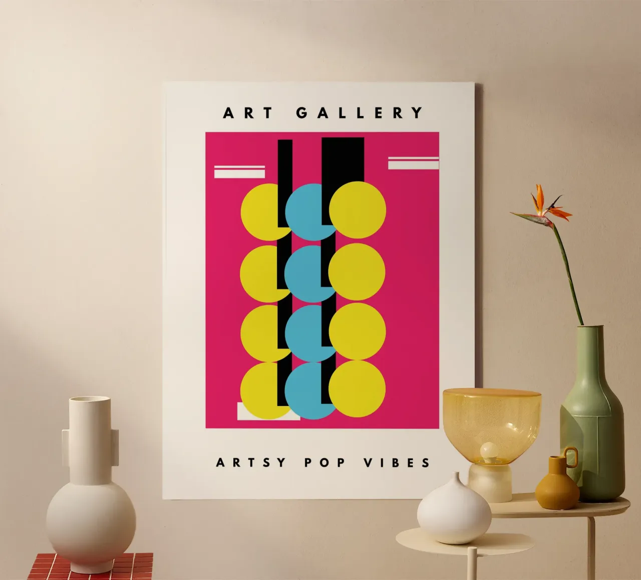 Artsy Pop Vibes tela con Cornice a cassetta da Mathudace Créas