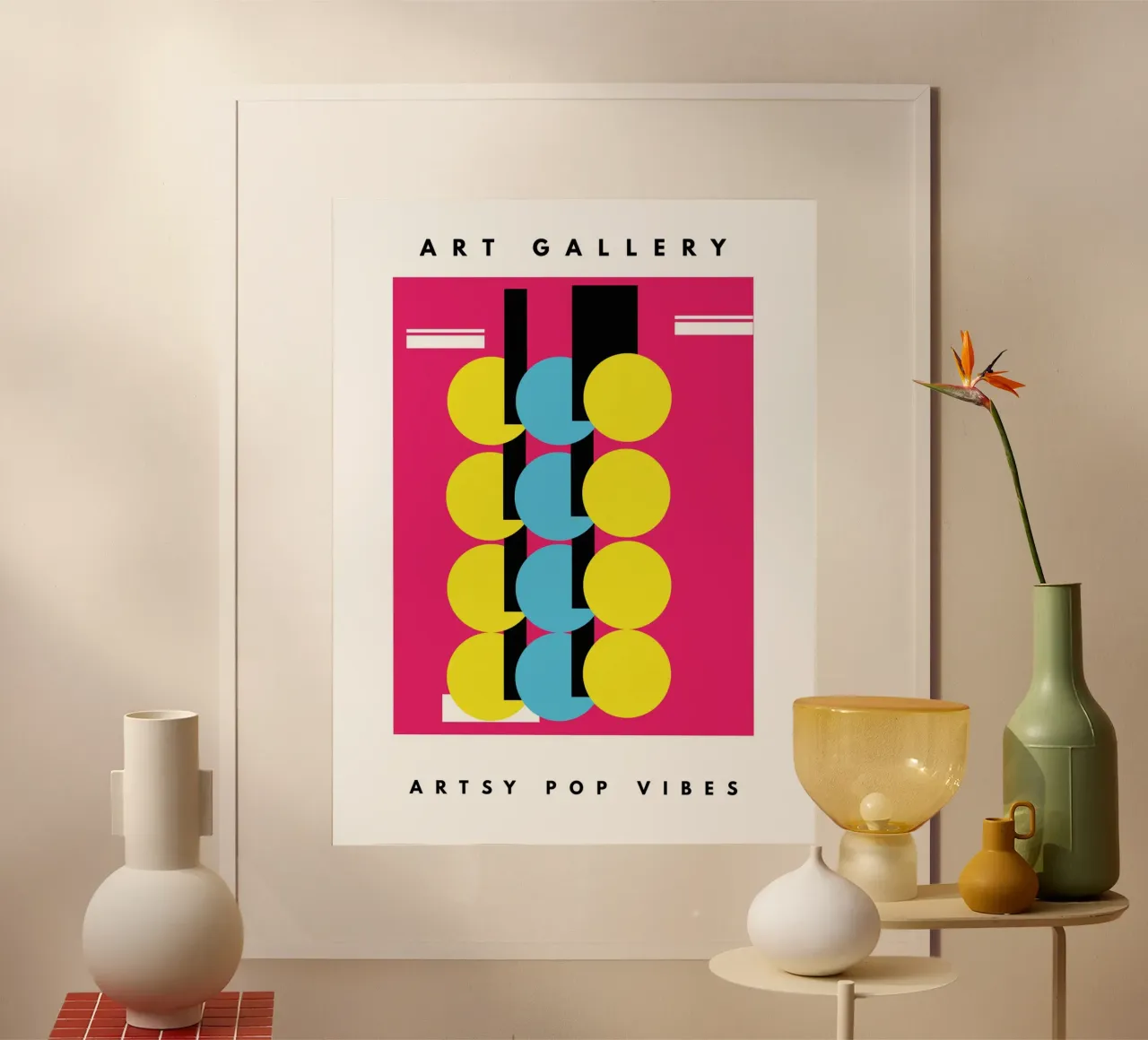Artsy Pop Vibes poster con marco de aluminio de Mathudace Créas