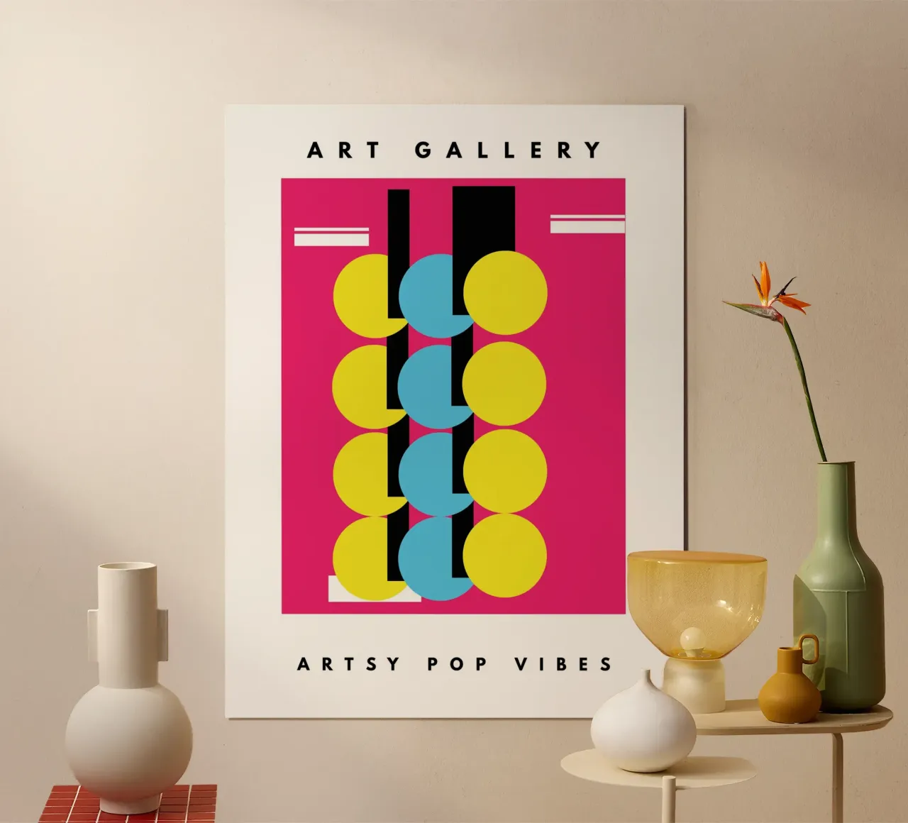 Artsy Pop Vibes poster con marco de aluminio de Mathudace Créas