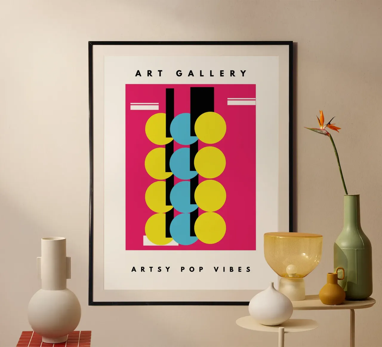 Artsy Pop Vibes poster con marco de aluminio de Mathudace Créas
