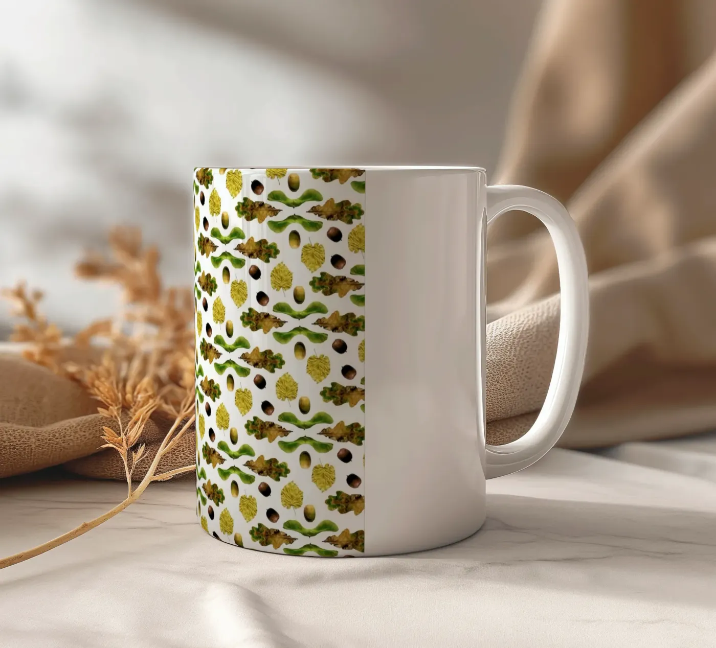 PATTERN AUTUNNALE III ceramic mug by Elena Veronese