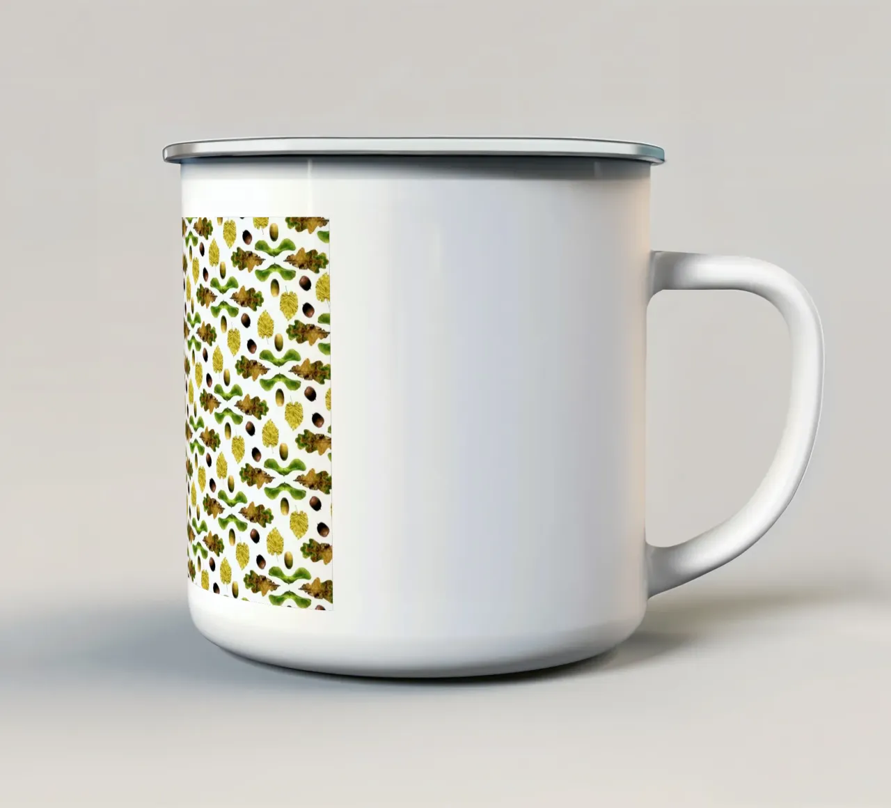 PATTERN AUTUNNALE III tazza in smalto da Elena Veronese