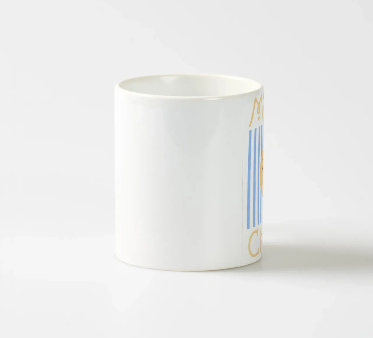 Moon Child Striped Blue and Yellow Art tazza in ceramica da GraceDigitalArtCo
