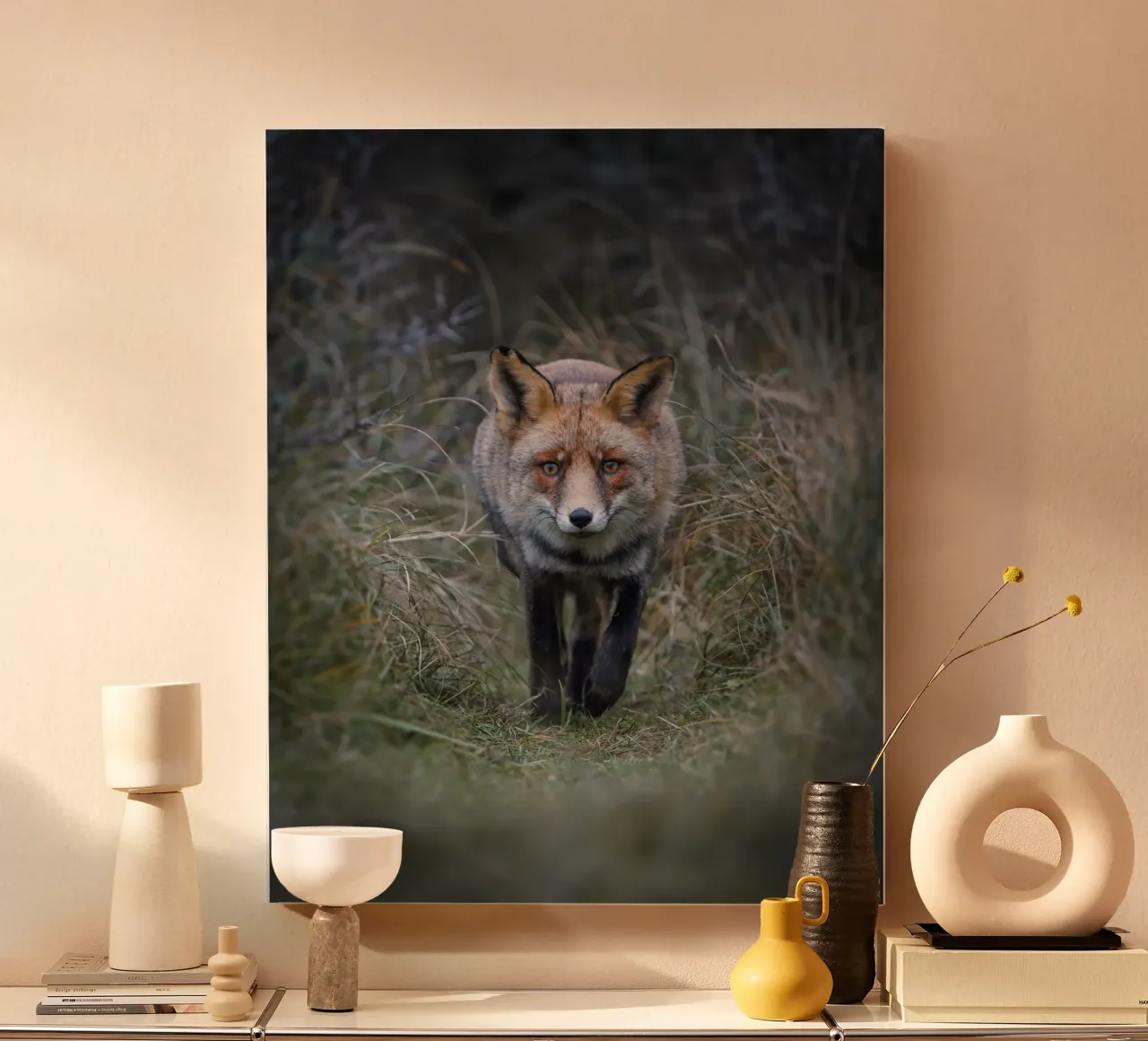 Volpe rossa tela con Cornice a cassetta da Tom's Wildlife