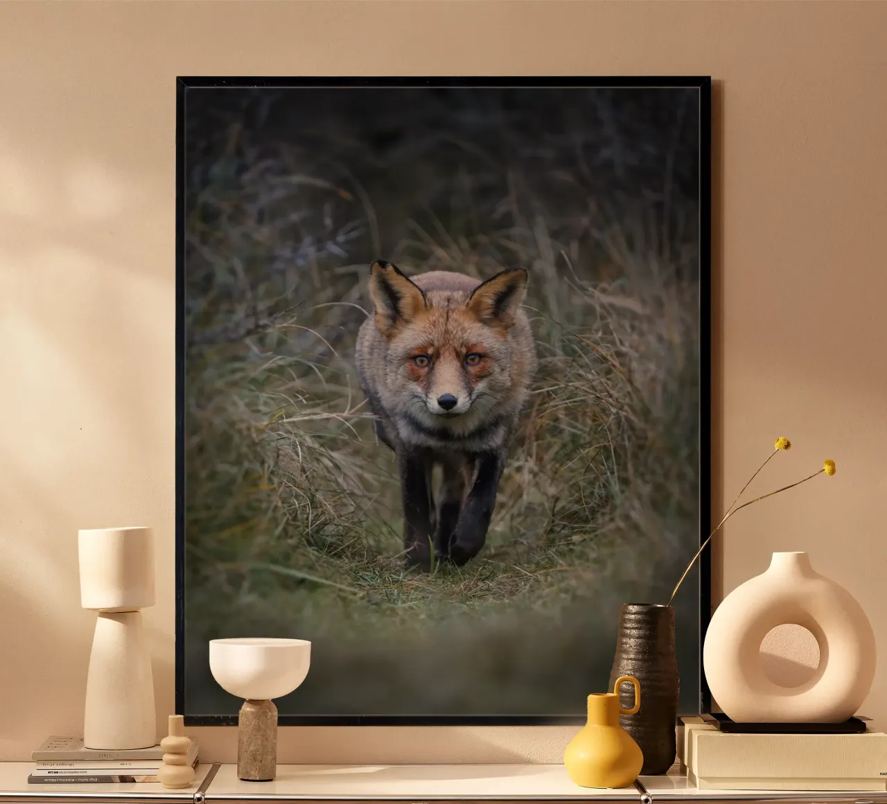 Rode vos poster van Tom's Wildlife