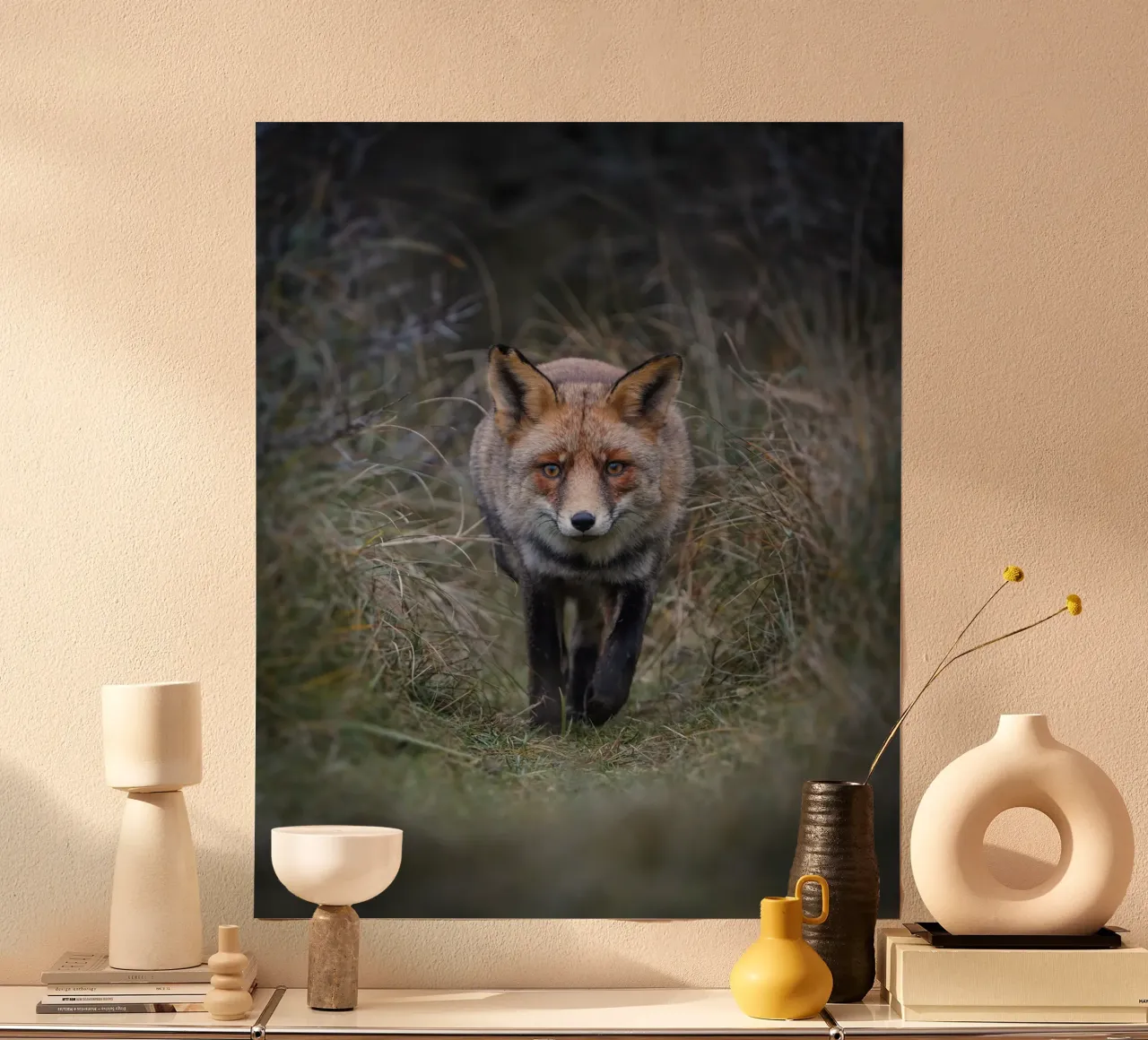 Rode vos poster van Tom's Wildlife