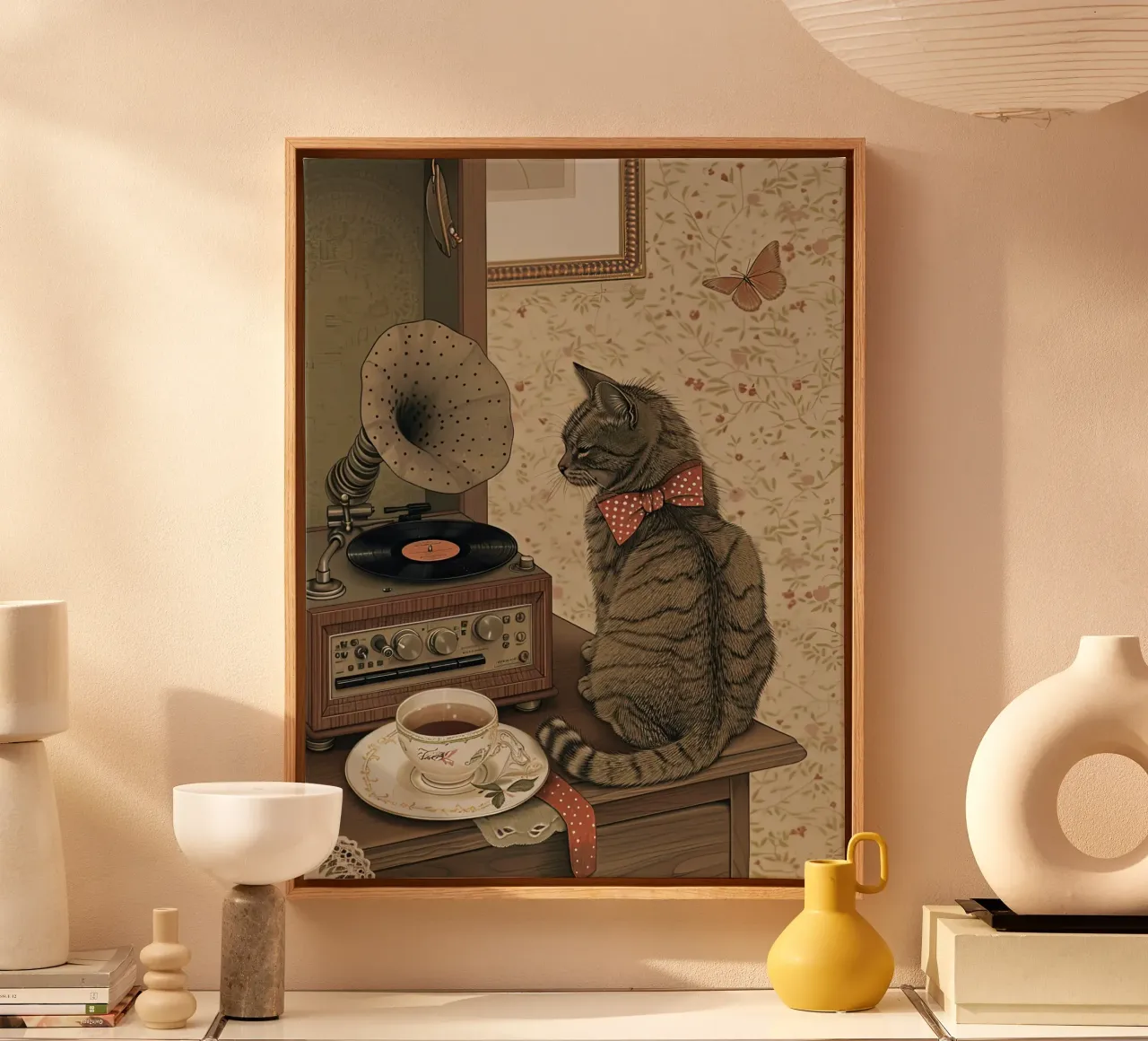 Vintage Vibes with a Furry Friend canvas by Rustic Grace Studio 02